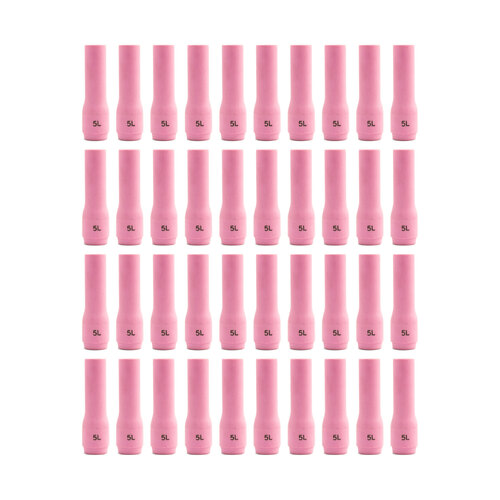 WP-9 |20 TIG Ceramic Cup / Nozzle LONG #5 -40 pack