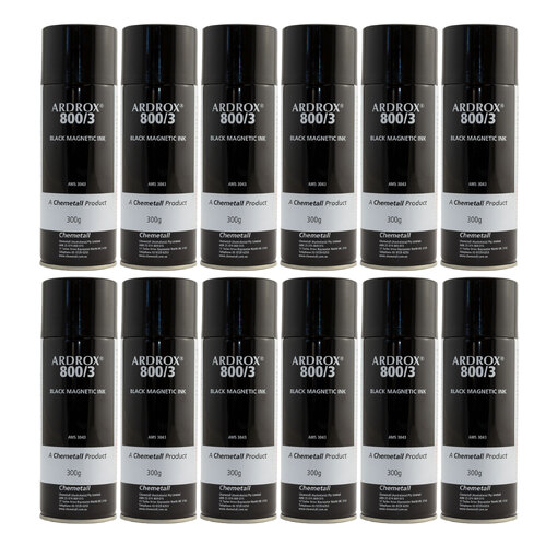 MPI Magnetic Particle Crack Inspection Ardrox 800/3 Black Magnetic Inspection Ink - 12 Each