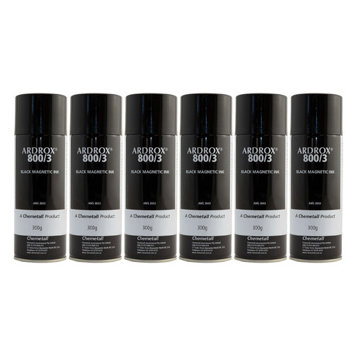 MPI Magnetic Particle Crack Inspection Ardrox 800/3 Black Magnetic Inspection Ink - 6 Each