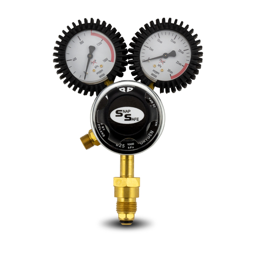 Harris 825 Oxygen Pressure Regulator - 0 to 1000kPa - Vertical Inlet 