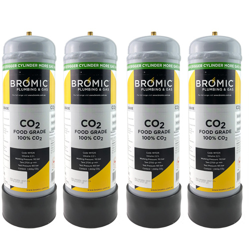 4 x Zip Gas 91295 Sparkling water Disposable Food Grade CO2 bottle Billi 996911 Keg - Made in Italy