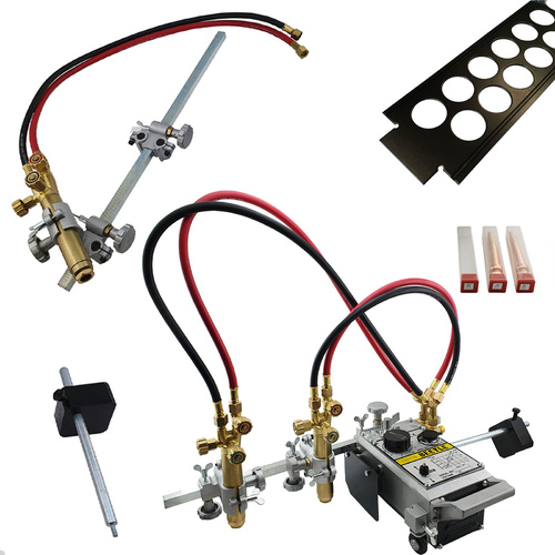 TWIN HEAD Quickie Torch Plate Gas Cutter Oxy/Fuel with 1.8m Track