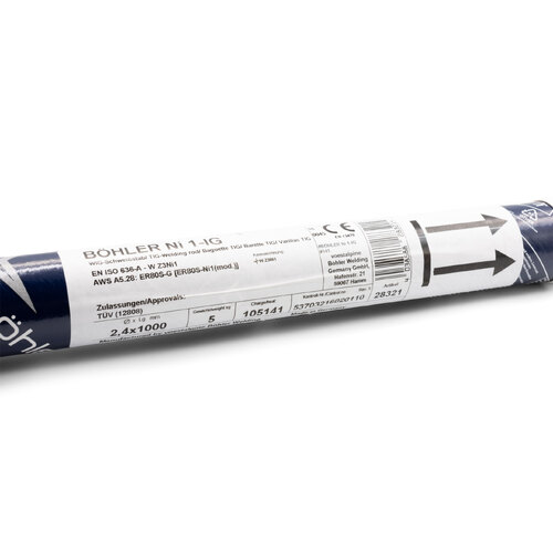 5kg - 2.4mm BOHLER NI 1-IG TIG Wire ER80NI-1 ER80S-G