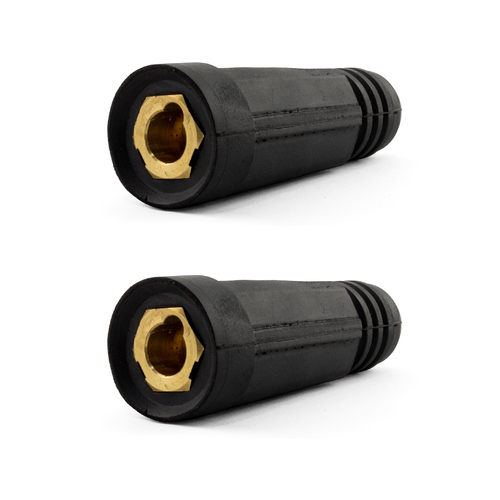 2 x Dinse Female Welding Cable Socket to Suit 35-50mm Square Cable 200-300 Amp