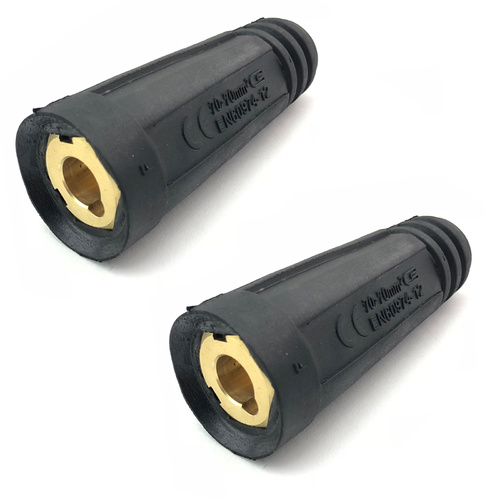 2 x Dinse Female Welding Cable Socket to Suit 70-95mm² Cable 400-500 Amp
