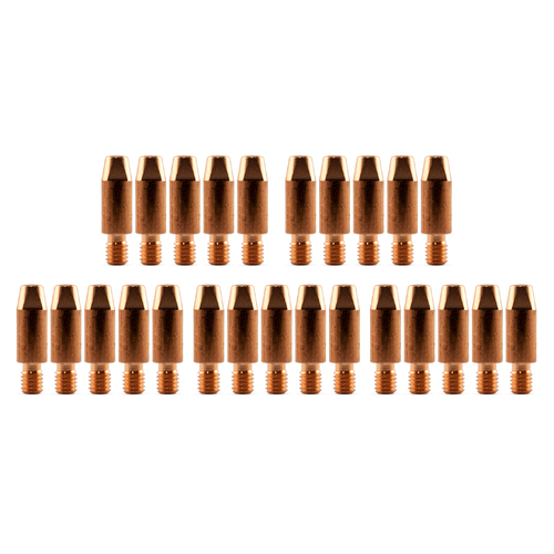 Binzel Style MIG Contact Tips 0.6mm - 100 Each - M6 x 8mm x 0.6mm