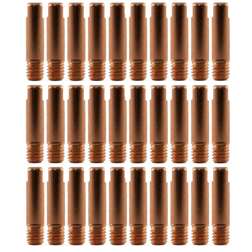 Binzel Style MIG Contact Tips 1.0mm - 100 Each - M6 x 6mm x 1.0mm