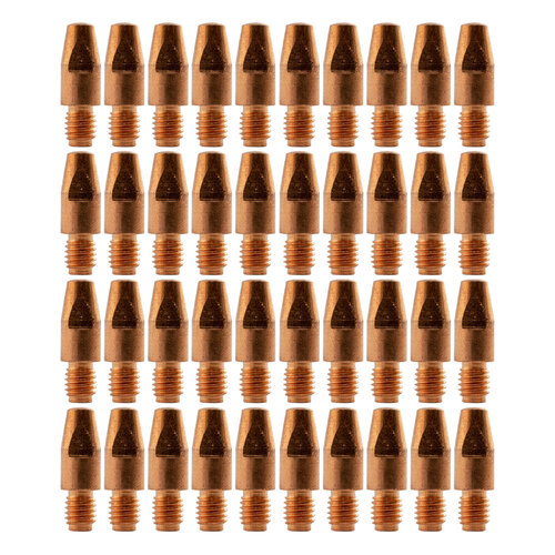 Binzel Style MIG Contact Tips for ALUMINIUM - 1.0mm - 100 Each - M8 x 10mm x 1.0mm