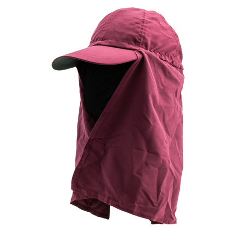 Legionnaire Hat with Throat Cover – Maroon – One Size Fits All