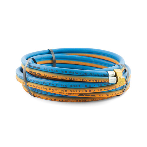 Trelleborg 5 Metre Oxy LPG Twin Hose - 5/8 UNF Fittings