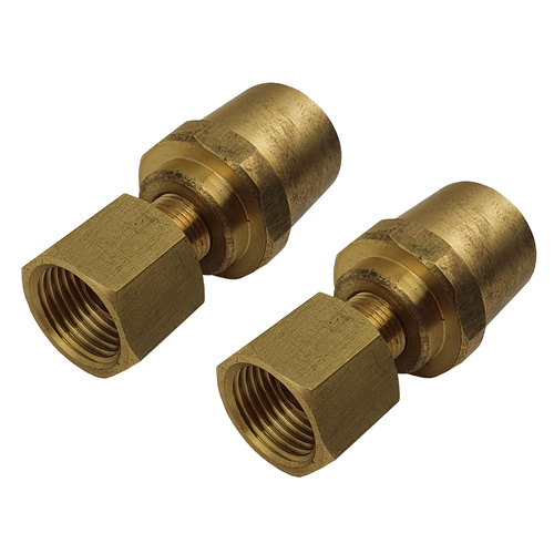 2 x 10mm Hose Connector Right Hand (Oxygen), reusable - LP137