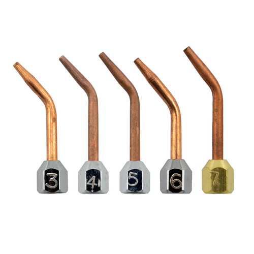 5 Pack - #3 #4 #5 #6 & #7 Tip to Suit UWELD Little Torch - Micro Jewellers Torch