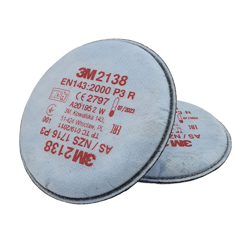3M 2138 Filter Disc Particulate GP2/GP3 OV/AG 2000 - 1 Pair