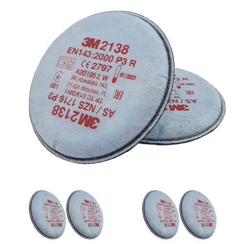 3M 2138 Filter Disc Particulate GP2/GP3 OV/AG 2000 - 2 Pair