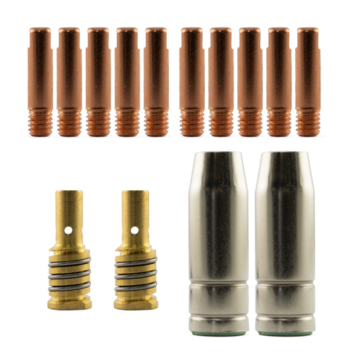 MIG MB15 Conical RH Starter Combo 14 Piece KIT - 0.8mm - Binzel Style 