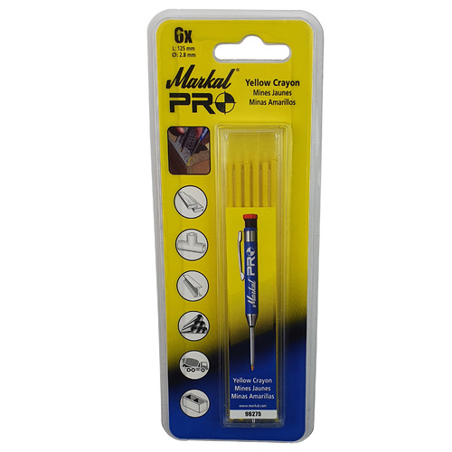 Markal PRO Refills - Yellow Streak (General Purpose) - 6 Pack