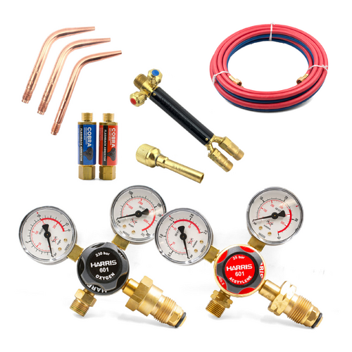 Harris Oxygen / Acetylene 601 Micro Torch Kit for Brazing with Hose