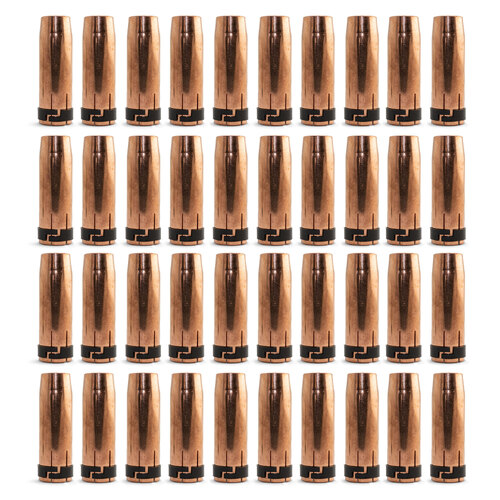 40 x MIG Nozzle / Shroud MB26 / 38 / 501 Conical - Binzel Style