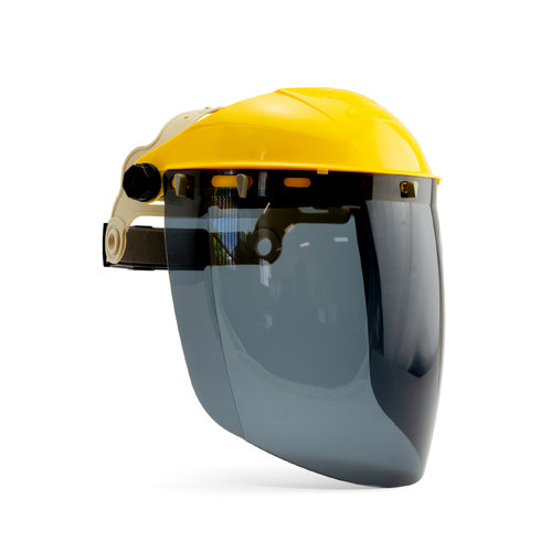 Brow Guard with 2mm Smoke Lens Shield - Head and Face Protection 