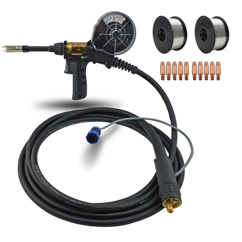 UNIMIG MIG Spool Gun 6m 180 Amp - Euro 9 Pin Value combo 