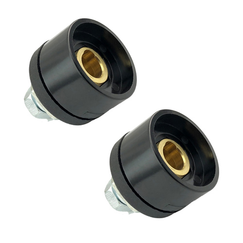 2 x Panel Socket Welding Cable Connector 10-25 DINSE 100-200 Amp