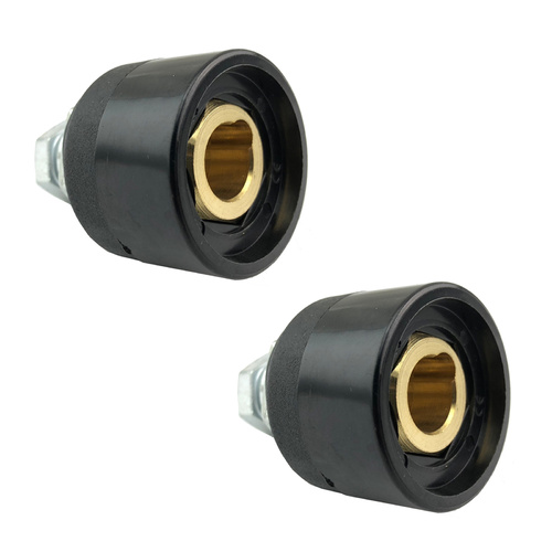 2 x Panel Socket Welding Cable Connector 35-50 DINSE 200-300 Amp