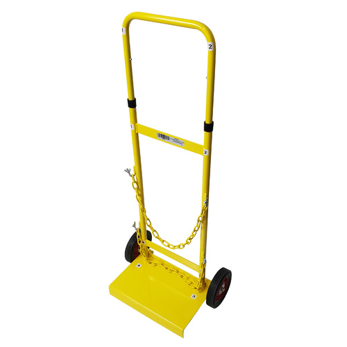 D Size Gas Cylinder Bottle Trolley Telescopic with Rubber Wheels
