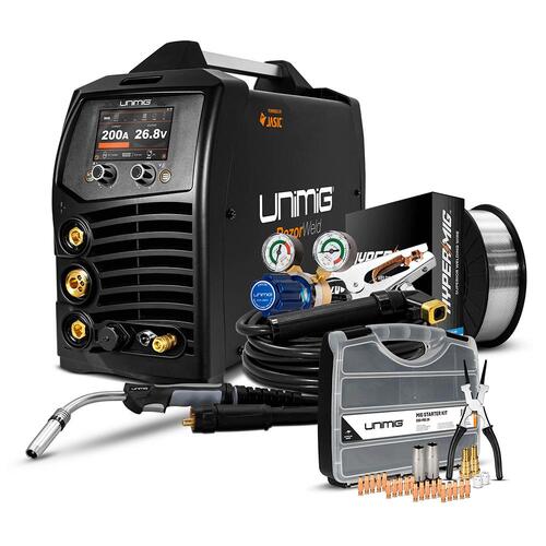 Unimig RAZOR 200 Amp Synergic Pulse MIG/TIG/STICK WELDER