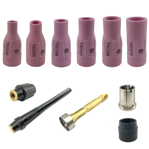 UNIMIG T2 / T3W TIG Torch Gas Lens 11 Piece KIT - 2.4mm