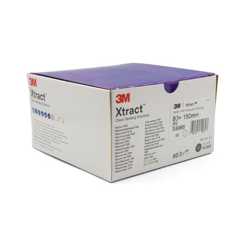 3M Xtract Cubitron 710W 80 Grit 150mm Sanding Disc Pad 6" - 39066 - 50 Each