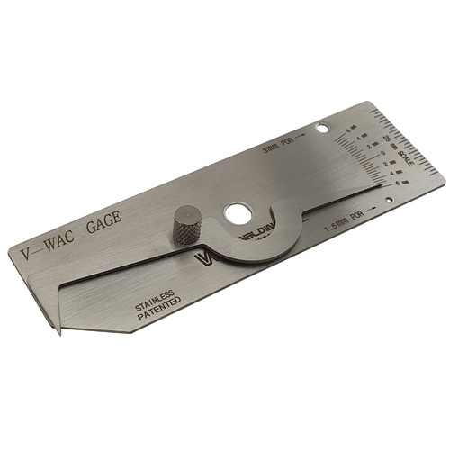 V-WAC Gage Single Weld Seam Test - Welding Gauge Inspection Metric Stainless Steel