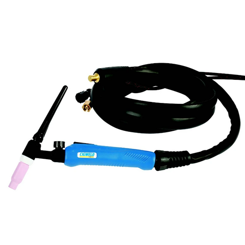 4m WP17 with Valve TIG Torch to Suit Cigweld Machines with 8 Pin Connector - Suits WS, TM & BV
