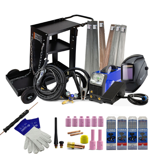 Weldclass 200 Amp ACDC TIG Welder - FORCE 201T AC/DC Pulse + MEGA Combo + FREE WIRE (WF-06172)