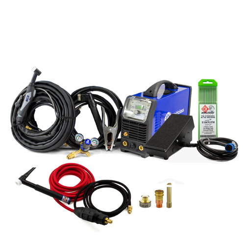 Weldclass 200 Amp ACDC TIG Welder - FORCE 201T AC/DC Pulse - TOP SHELF COMBO - Furick - CK (WF-06172)