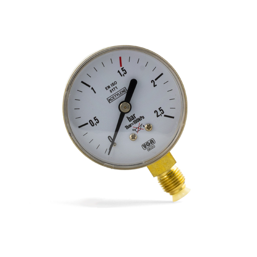 MADE IN EUROPE - Low Pressure Gauge 250KPA for Acetylene Regulator