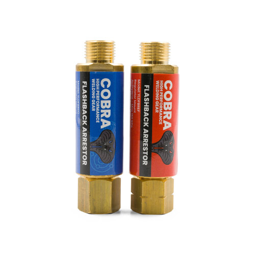 COBRA Oxygen & Fuel Gas Flashback Arrestors - Regulator End Twin Pack