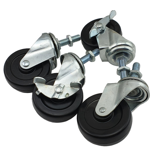 Castor Wheel Set of 4 for Welding Screen - Lockable Heavy Duty 