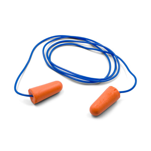 Ear Plugs - Disposable - Corded - Foam - 100 Pairs - Box Pack