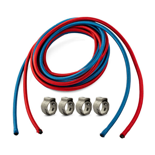 3mm Braided Flexi Hose for Little Torch - 3m  - Red and Blue