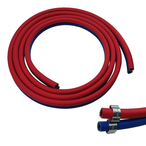 2m Twin Oxy / Fuel Hose to Suit BRAZE-O-MATIC and other Oxy MAPP kits- 3mm